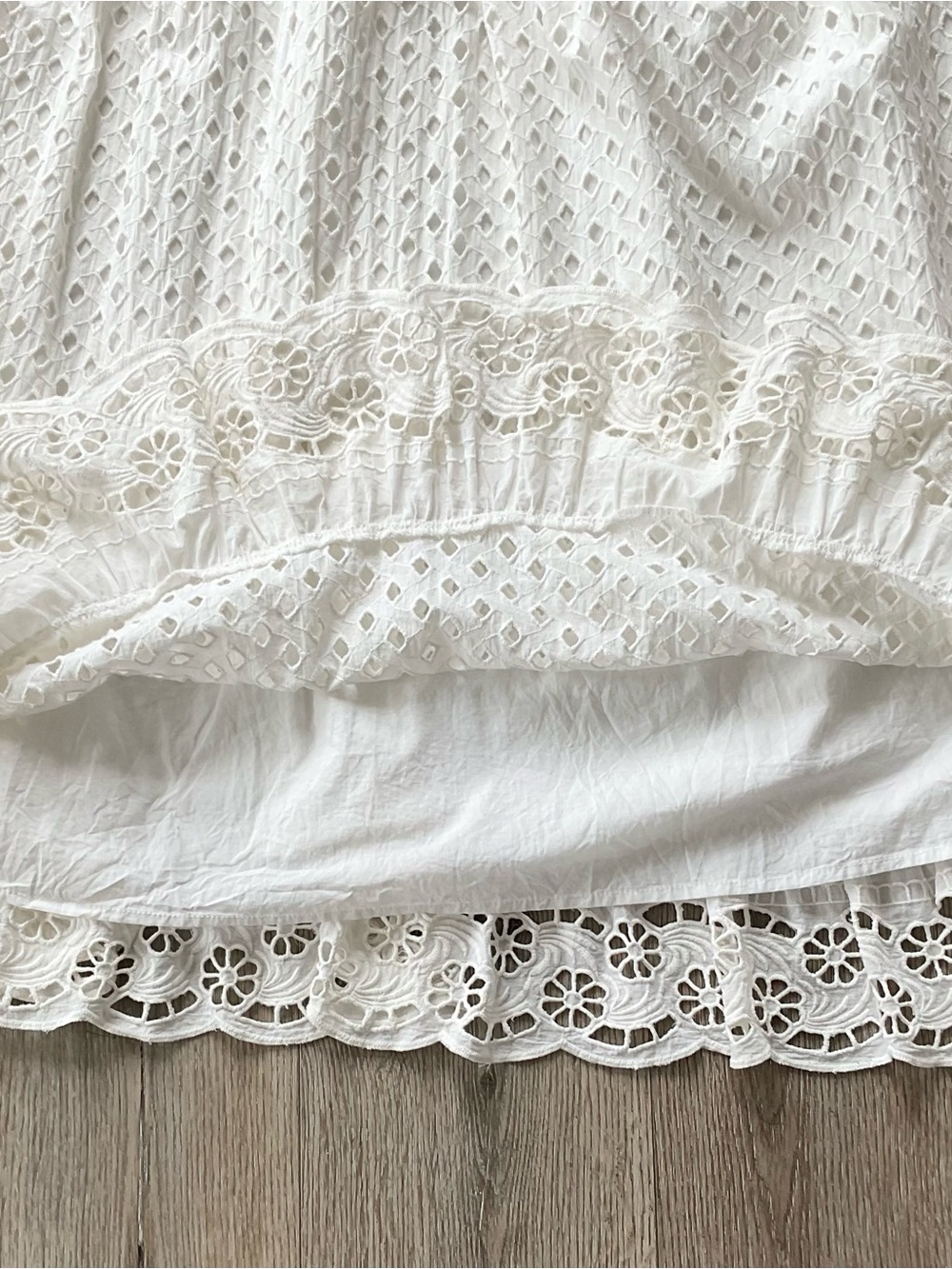 Anthropologie Forever That Girl White Lace Midi Dress Size Medium - Picture 9 of 15
